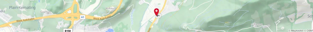 Kartendarstellung des Standorts für Barbara-Apotheke in 5300 Hallwang-Mayrwies